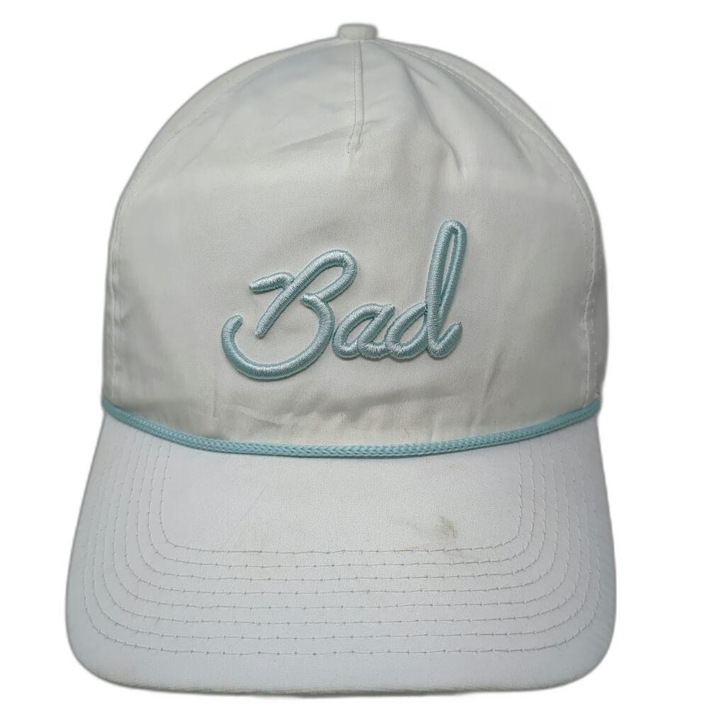 Bad Birdie 5 Panel White One Size Rope Snapback Script Bird Polyester Golf Hat